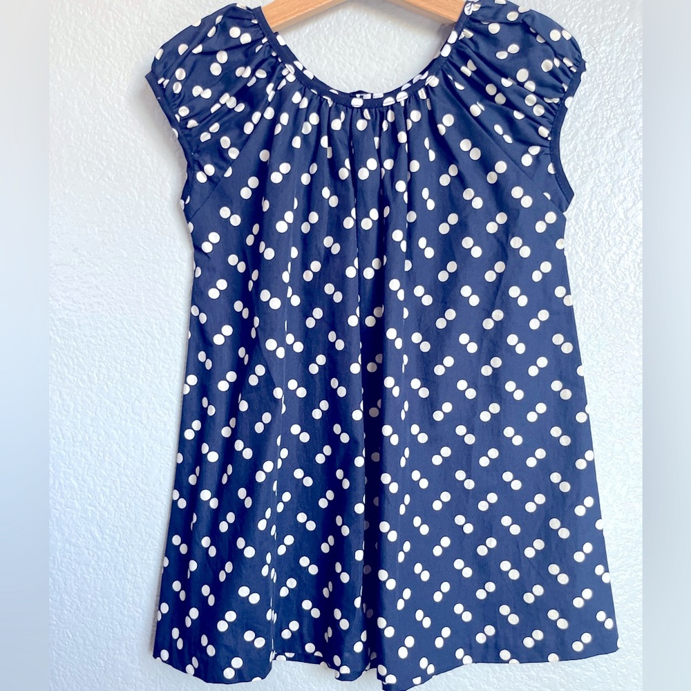 NWT Little Red- Jane Dress Navy & Cream Polka Dots Size 3T